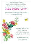 Graduation Invitation with Flowers