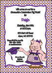 Pig Pickin Graduation Party Invitation