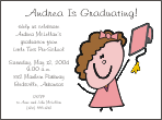 Preschool Girl Graduation Invitation
