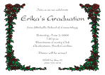 Red Rose Trellis Graduation Invitatiion