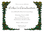 Yellow Rose Trellis Graduation Invitation