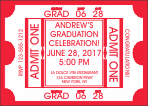 Ticket Graduation Invitation