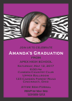 Graduation Zebra Ribbon 1 Black and Purple