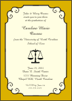 Scale of Justice Symbol Graduation Announcement or Invitation