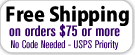 free shipping on orders $75 or more