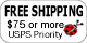 free USPS Priority Mail shipping on orders of $75 or more