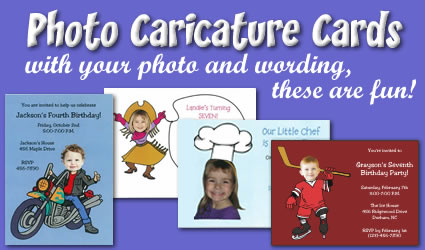 Photo caricature invitations
