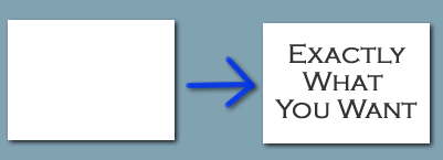 you get exactly what you want because we start with a blank card