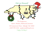 North Carolina Holiday Moving Announcement