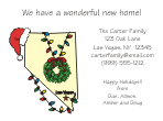 Nevada Holiday Moving Announcement