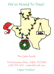 Texas Holiday Moving Announcement