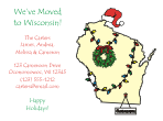 Wisconsin Holiday Moving Announcement