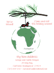 Globe Africa Ornament Moving Announcement