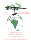 Globe South America Ornament Moving Announcement