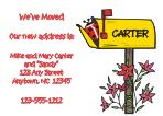 Ladybug Mailbox Moving Announcement