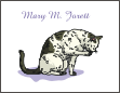 Cat Licking Paw Note Cards