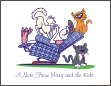 Many Cats in Easy Chair Note Cards