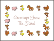 Farm Animals Note Cards