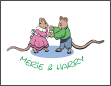 Square Dancing Mice Note Card