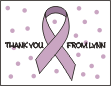 Lavender Color Cause Awareness Thank You Card