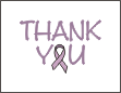 Lavender Color Cause Awareness Thank You Card