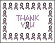 Lavender Color Cause Awareness Thank You Card