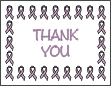 Lavender Color Cause Awareness Thank You Card