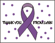 Purple Awareness Thank You Card