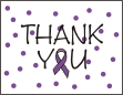 Purple Awareness Thank You Card