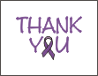 Purple Awareness Thank You Card