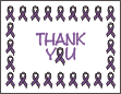 Purple Awareness Thank You Card