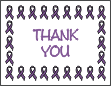 Purple Awareness Thank You Card