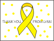 Yellow Awareness Thank You Card