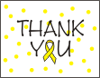Yellow Awareness Thank You Card