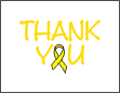 Yellow Awareness Thank You Card