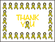 Yellow Awareness Thank You Card