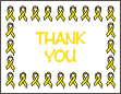 Yellow Awareness Thank You Card