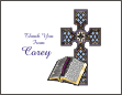 Cross with Bible Note Card