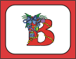 B Initial Christmas Holiday Note Card