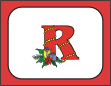 R Initial Christmas Holiday Note Card
