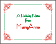 Holiday Fancy Corners Note Card