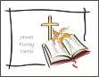 Cross with Bible 2 Note Card