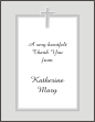 Simple Gray Cross Note Card
