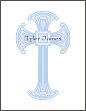 Watermark Cross Blue Note Card