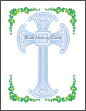 Watermark Cross Irish Blue Note Card
