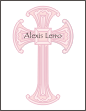 Watermark Cross Pink Note Card