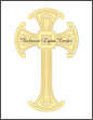 Watermark Cross Yellow Note Card
