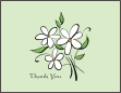 Daisy Bouquet Green Note Cards