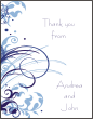 Flourish Blue Note Cards