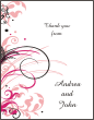 Flourish Pink Note Cards